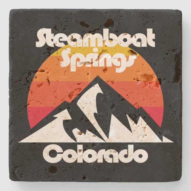 Steamboat Springs,Colorado Stone Coaster (Front)