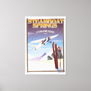 Steamboat Springs colorado vintage travel poster Canvas Print