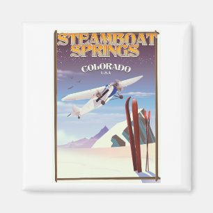 Steamboat Springs colorado vintage travel poster Magnet