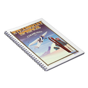 Steamboat Springs colorado vintage travel poster Notebook