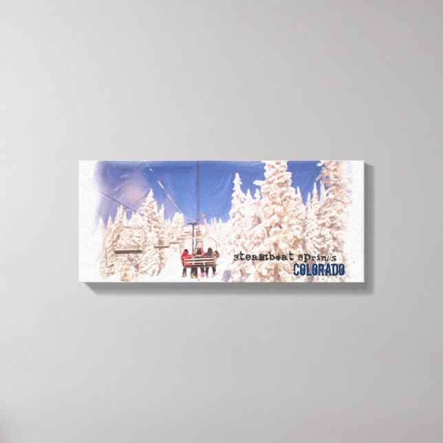 Steamboat Springs ski lift canvas wrap Print (Front)