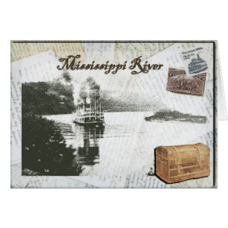 Steamboat travel on the Mississippi River Cards