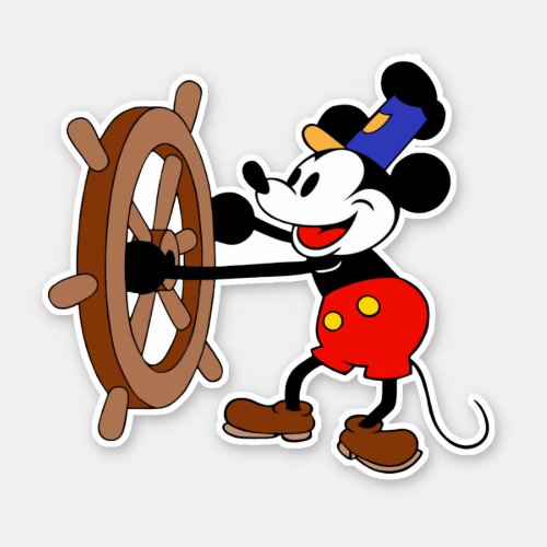 Steamboat Willie Mickey Mouse Sticker