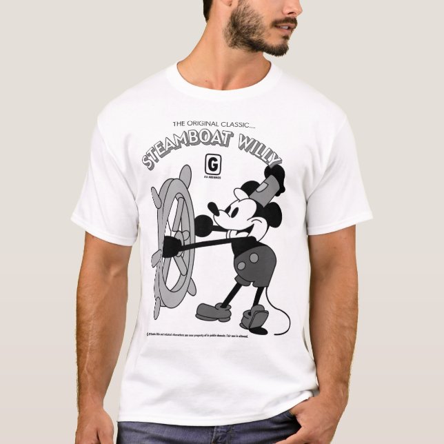 Steamboat Willie Retro T-Shirt  (Front)
