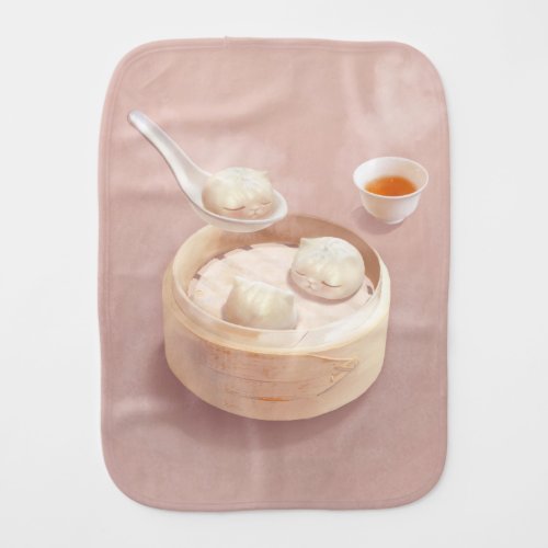 Steamed Bao Buns with Tea Baby Burp Cloth