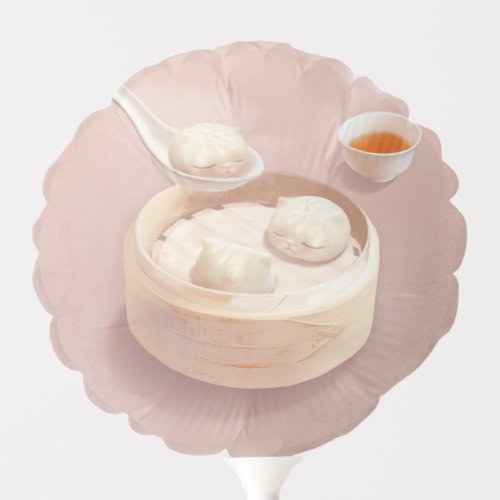 Steamed Bao Buns with Tea Balloon