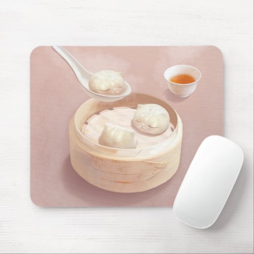 Steamed Bao Buns with Tea Mouse Pad