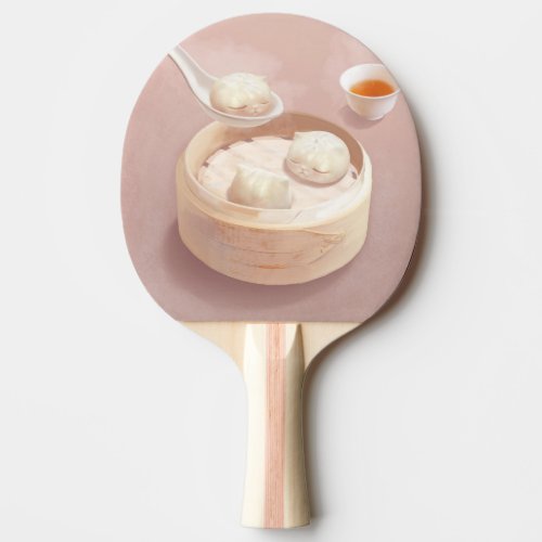 Steamed Bao Buns with Tea Ping Pong Paddle