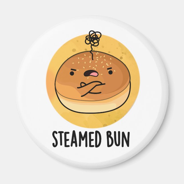 Steamed Bun Funny Food Pun  Magnet (Front)