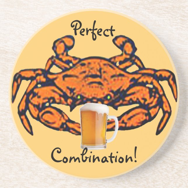 Steamed Crab and Beer Coasters (Front)
