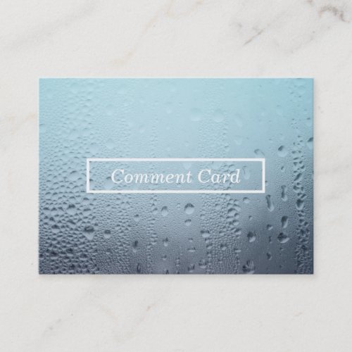 steamed glass comment card