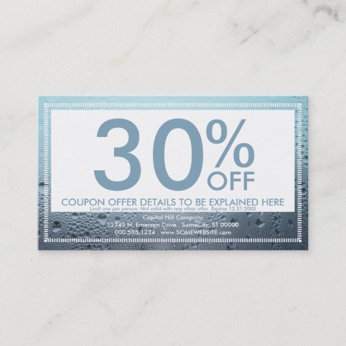 steamed glass coupon card