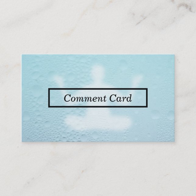 steamed glass fitness comment card (Front)