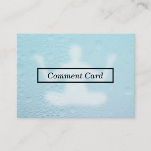 steamed glass fitness comment card