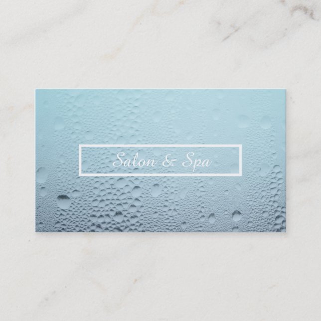 steamed glass spa appointment reminder card (Front)