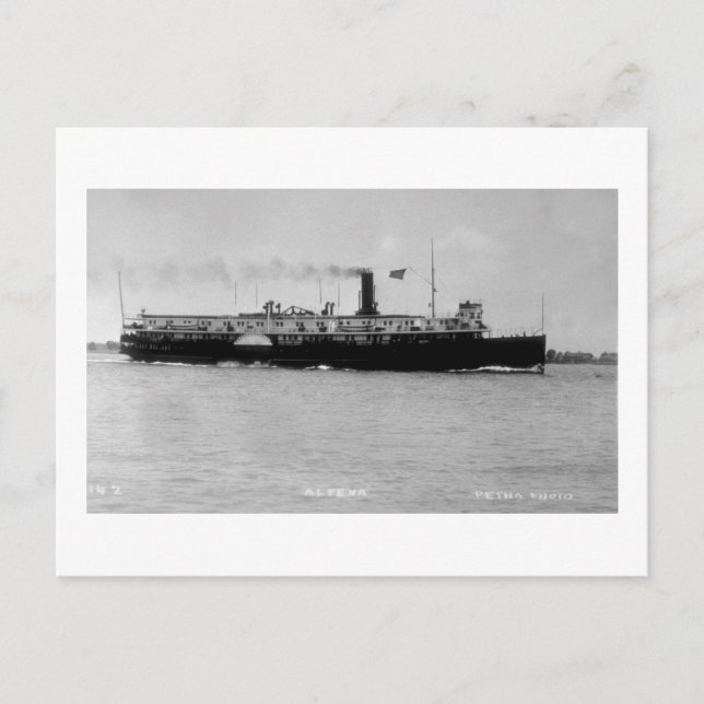 Steamer Alpena on St. Clair River by Louis Pesha Postcard (Front)