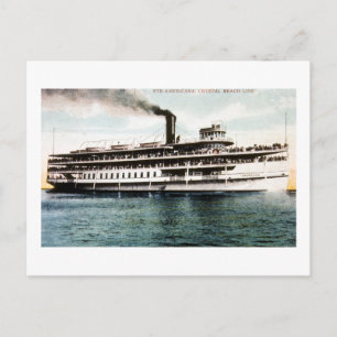 Steamer Americana, Crystal Beach Line Postcard
