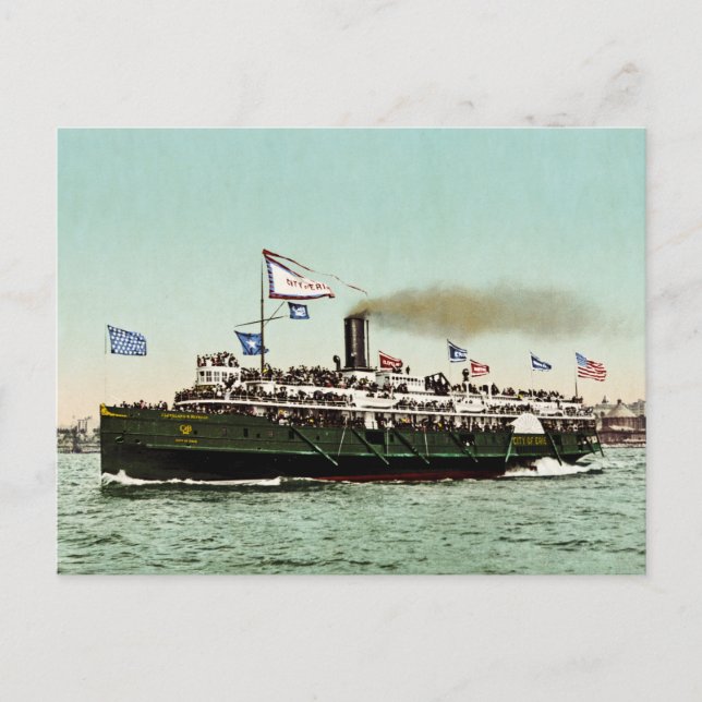 Steamer "City of Erie" 1900 Postcard (Front)