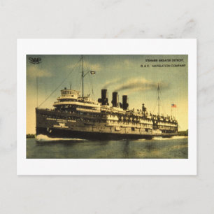 Steamer Greater Detroit, D&C Navigation Company Postcard