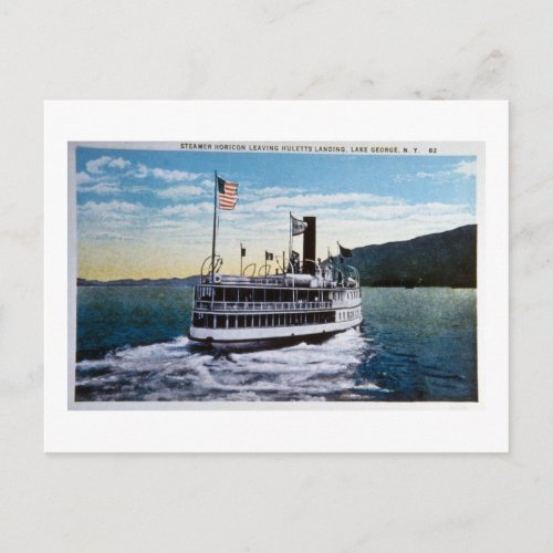 Steamer Horicon Lake George New York Postcard