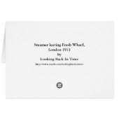 Steamer leaving Fresh Wharf, London (Back Horizontal)