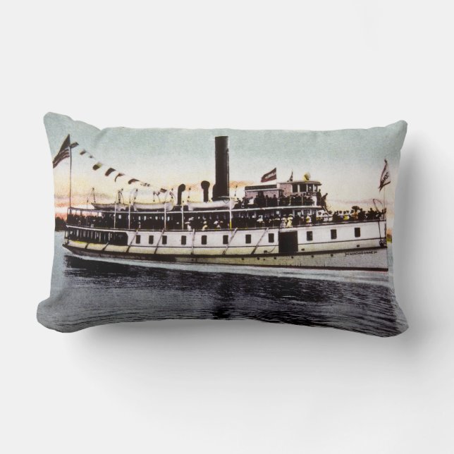 Steamer Machigonne aorpswell Steamboat Company Lumbar Pillow (Front)