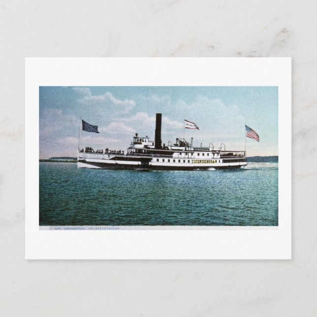 Steamer Ticonderoga on Lake Champlain Postcard (Front)