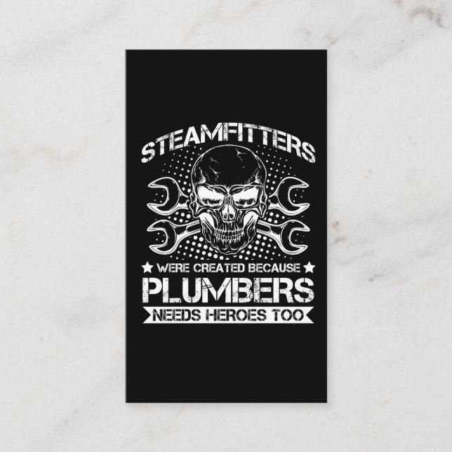 Steamfitter Humor Steam Pipe Pipefitter Dad Business Card (Front)