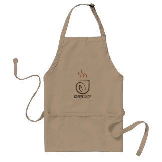Steaming Bean Delight Coffee Shop Adult Apron