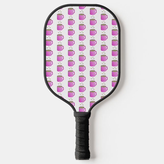 Steaming Coffee Please Pickleball Paddle (Front)