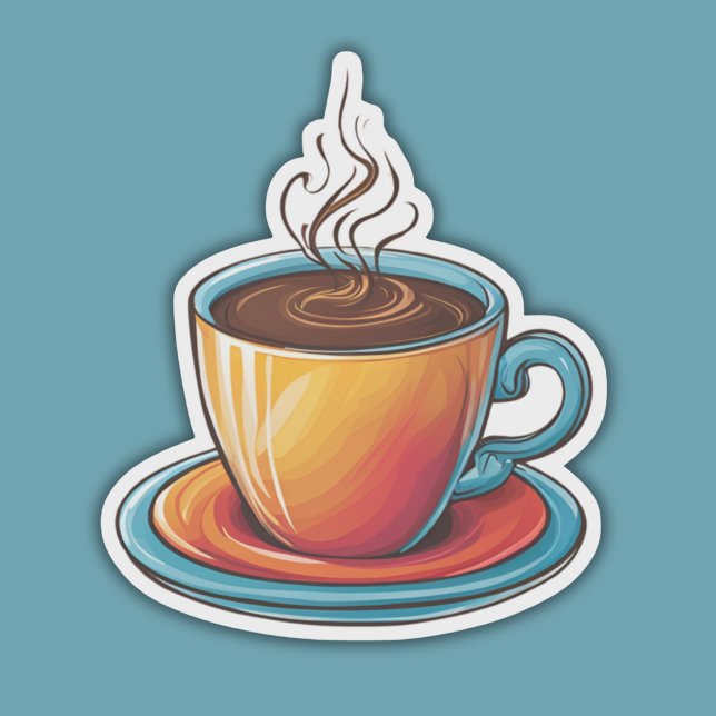 Steaming Coffee Sticker (Creator Uploaded)
