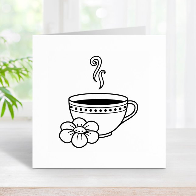Steaming Cup of Herbal Tea Rubber Stamp (Creator Uploaded)