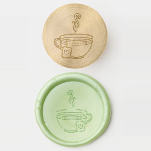 Steaming Cup of Tea Wax Seal Stamp