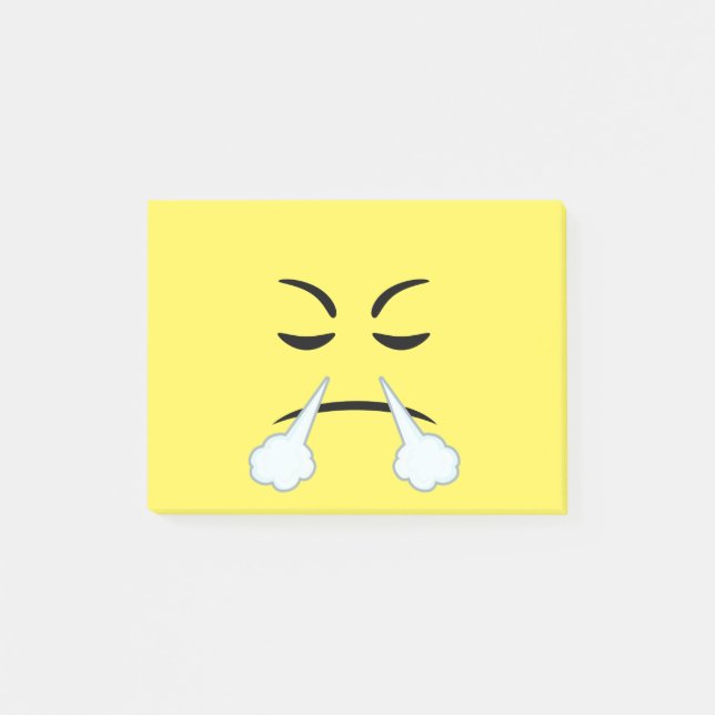 Steaming Emoji Post-it Notes (Front)
