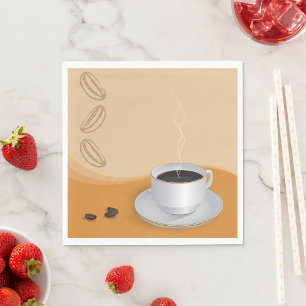 Steaming Hot Coffee Napkins
