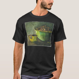 Steaming Morning Cup of Coffee Bowl Coffee Beans T-Shirt