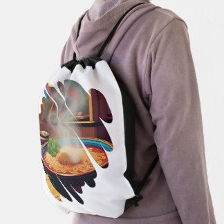 Steaming Noodles Bliss Drawstring Bag
