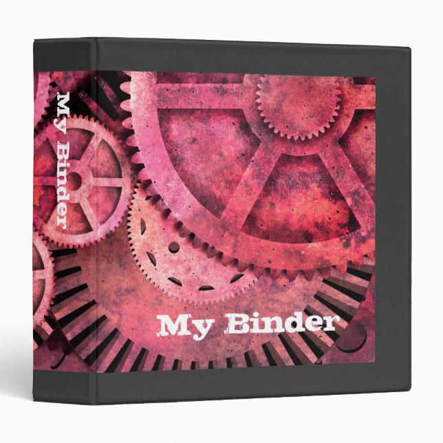 Steampink Pink Steampunk Binder (Front/Spine)