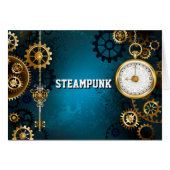 Steampun turquoise Background with Gears (Front Horizontal)