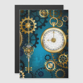 Steampun turquoise Background with Gears (Front/Back)