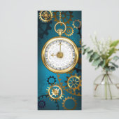 Steampun turquoise Background with Gears (Standing Front)