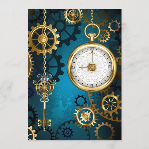 Steampun turquoise Background with Gears Program