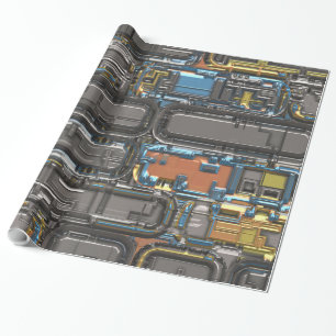 Steampunk 13A-13B Image Options Wrapping Paper