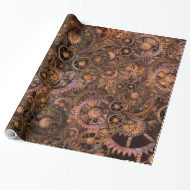 Steampunk 16 Wrapping Paper (Unrolled)