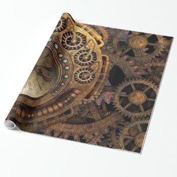 Steampunk 19 Wrapping Paper by Ronspassionfordesign at Zazzle