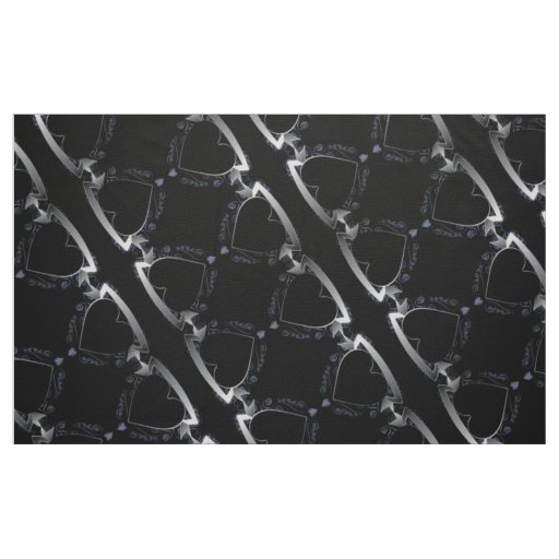 Steampunk 3D Black Heart Series Fabric