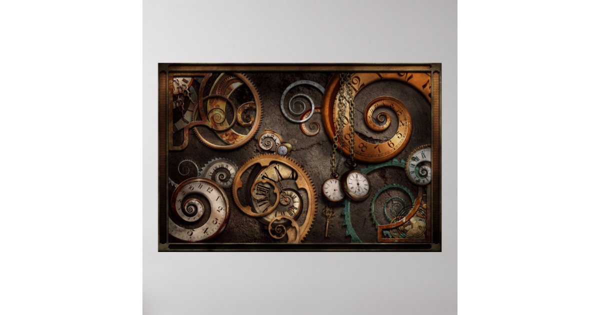 Steampunk - Abstract - Time is complicated Poster | Zazzle