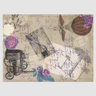 Steampunk Air Balloon Industrial Art Tissue Paper
