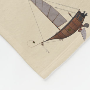 Steampunk Airship Fleece Blanket