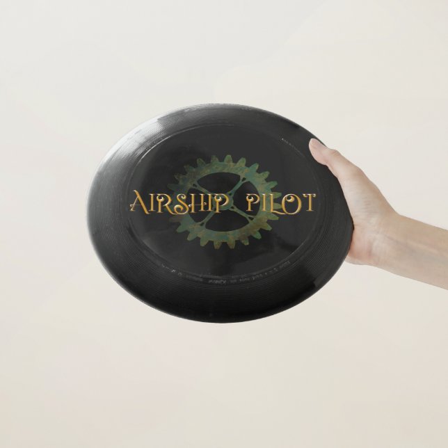 Steampunk Airship Pilot  Wham-O Frisbee (In Hand)